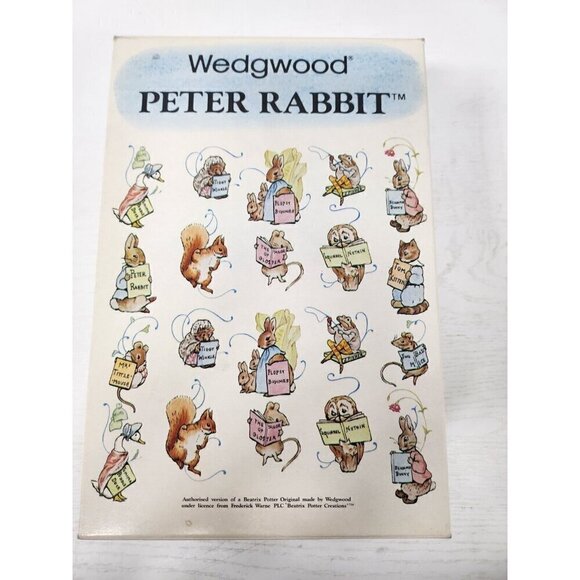 Vintage Wedgwood Peter Rabbit Kids 2 Piece Set Handled Mug And Oatmeal Bowl NEW - Picture 2 of 10